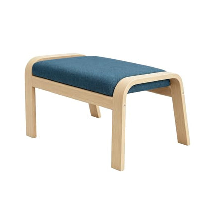 B-poang Ottoman Navy Blue Cover for IKEA POÄNG Footstool - Fabric Slipcover, Replacement Cushion