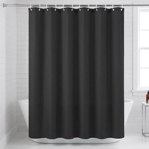 White Polyester Shower Curtain 72x72 Inches Waterproof & Durable with Weighted Hem