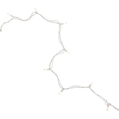Mini Incandescent Christmas Lights - Clear - 4 ft White Wire - 20 Count