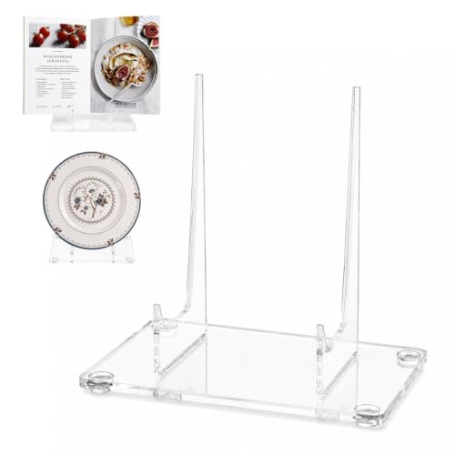 4 Inch Clear Acrylic Book Stand - Desktop Display Easel for Books & Decor - Variation of S 6 × 5.5 × 4 in