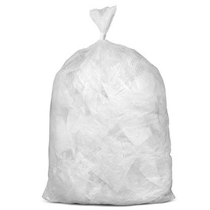 Plasticplace 55-60 Gallon Trash Bags │ 17 Microns │ Clear High Density Garbage Can Liners │ 36” x 60” (150 Count)