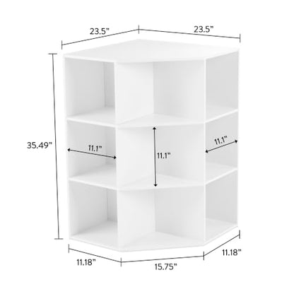 Corner Cube Storage Organizer with 9 Shelves - White, 84.8 x 64.2 x 89.9 cm - Variation of THIS listing
