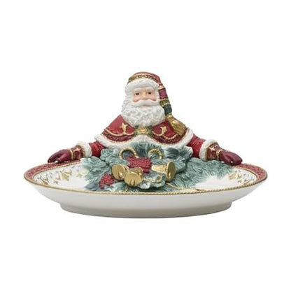 Holiday Santa Serving Bowl 12 Inch - Festive Christmas Tableware