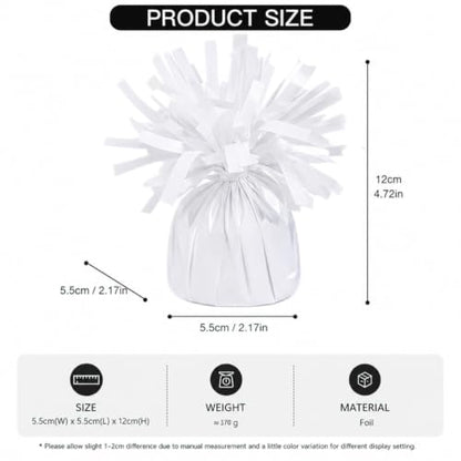 White Heavy-Duty Balloon Weights 170g 2-Pack for Balloon Decorations