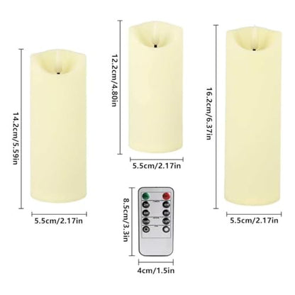 72-Pack Ivory Flameless Candles LED Pillar Set with Remote Timers - Variation of THIS listing
