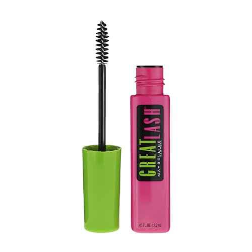 Maybelline Great Lash Washable Mascara Makeup, Volumizing Lash-Doubling Formula That Conditions As It Thickens, Brownish Black, 1 Count