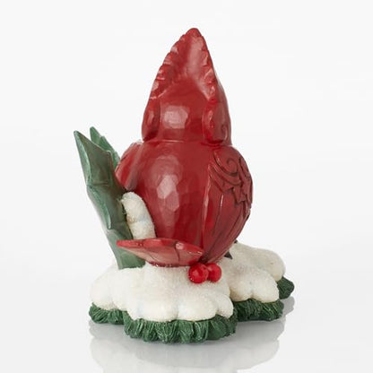 Jim Shore Highland Cardinal and Chickadee Sharing Figurine - 4.33 Inch, Multicolor