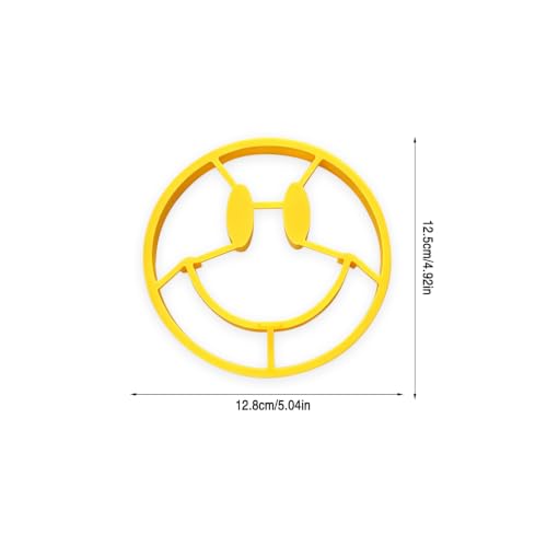 Silicone Egg Mold for Pancakes & Breakfast - Smile Face Ring, 12.5cm