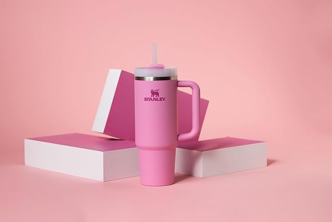 STANLEY Quencher H2.0 Tumbler - 30 oz Insulated Stainless Steel with Handle & Straw | BPA-Free | Peony