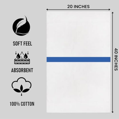 Bulk Cotton Bath Towels 6 Pack - Quick Dry, Ultra-Soft, Economy Size