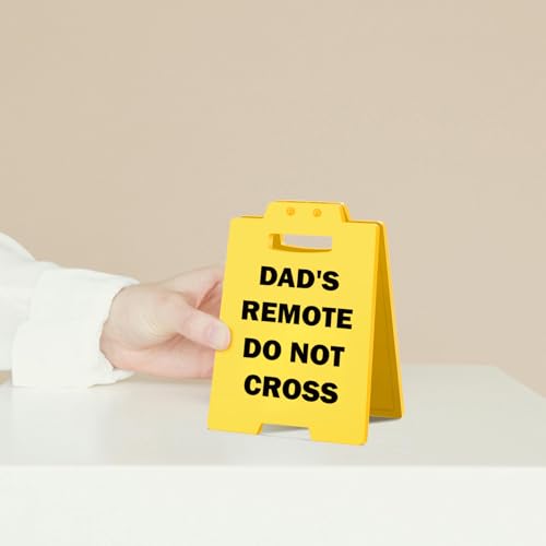 Dad's Remote Funny Desk Sign - Do Not Cross TV Remote - Dad's Gift - Variation of THIS listing