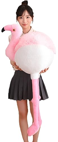 Pink Flamingo Plush Pillow 37.8 Inch Cuddly Stuffed Animal for Home Decor & Gifts (Variation: From Head to Feet)
