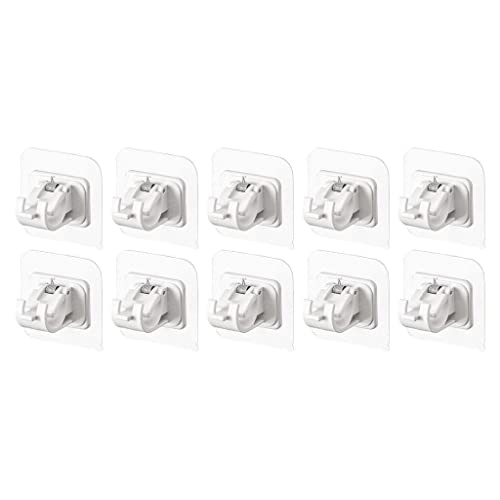 10 Pieces Self-Holding Curtain Rod Brackets No Nails for Kitchen Living Room