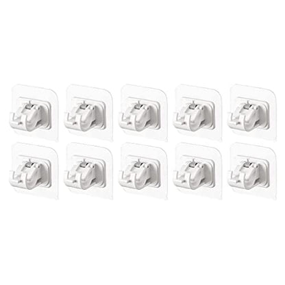 10 Pieces Self-Holding Curtain Rod Brackets No Nails for Kitchen Living Room