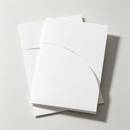 White Invitation Pocket Covers 25 Pieces 5x7 Inch Wedding & Event Envelopes