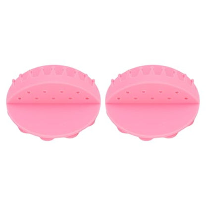 Pink Silicone Wall Mount Hair Collector with Strong Suction - 2 Pieces