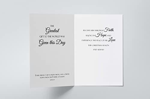Religious Christmas Card Pack of 24 - Inspirational Holiday Greeting Cards