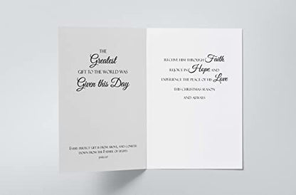 Religious Christmas Card Pack of 24 - Inspirational Holiday Greeting Cards