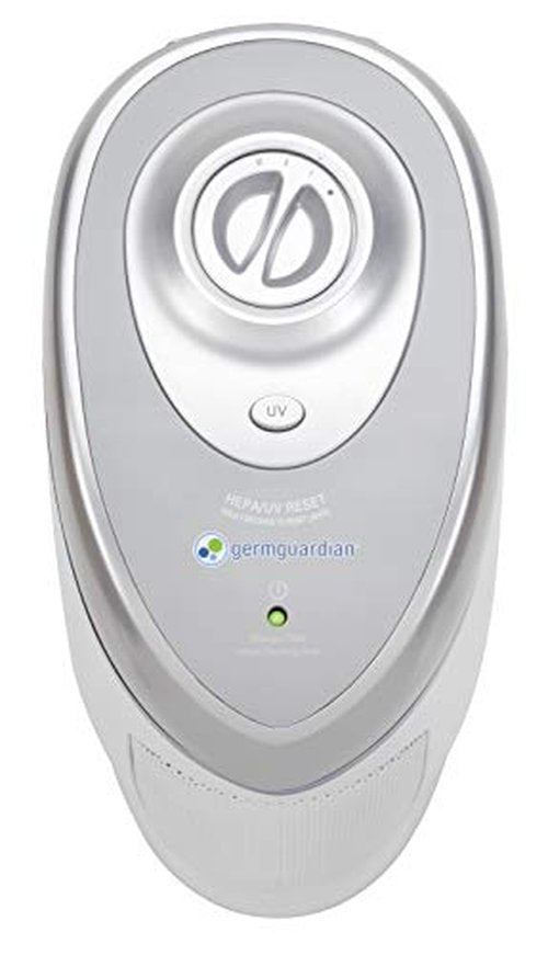 GermGuardian HEPA Air Purifier for Home, Large Rooms - 743 Sq. Ft. with HEPA Air Filter, UV-C Light & Odor Reduction, AC4825E, 22" Tower, Gray