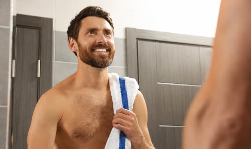 Bulk Cotton Bath Towels 6 Pack - Quick Dry, Ultra-Soft, Economy Size