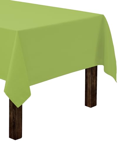 Gee Di Moda Rectangle Tablecloth - 60 x 84 Inch Ivory Table Cloth for 5 Foot Rectangle Table - Heavy Duty Washable Fabric - for 5 Ft Buffet Table, Holiday Party, Dinner, Wedding & Baby Shower