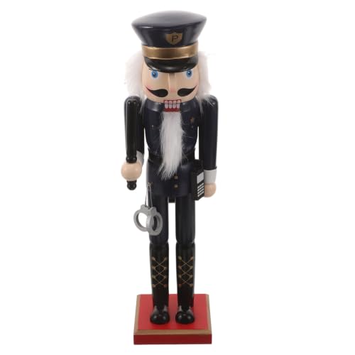 14-Inch Wooden Nutcracker Soldier Christmas Decor - Classic Holiday Table Display
