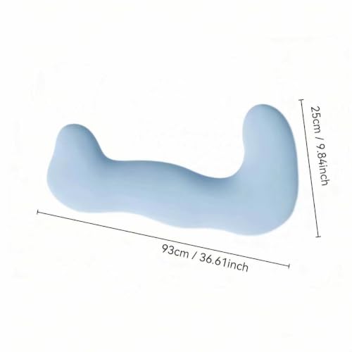 Full-Body Cooling Pillow - Ergonomic Wave-Shaped Support, 95x25cm - Green