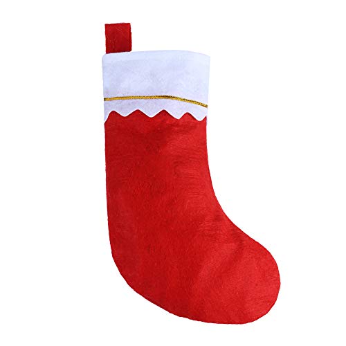 CCINEE 12-Pack Red Felt Christmas Stockings 15-Inch with 7-Inch Opening