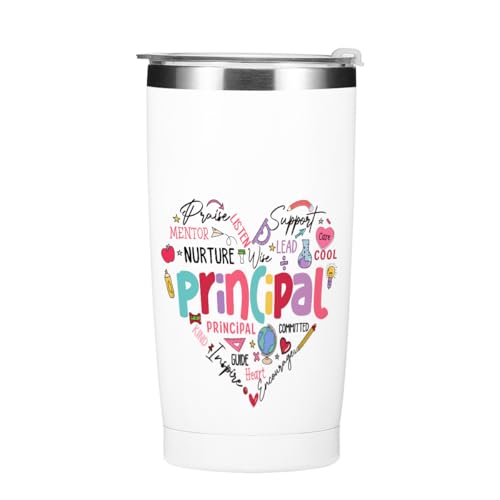 Principal Appreciation Gifts 20 oz Stainless Steel Insulated Tumbler - Birthday, Christmas, Office, Boss, Coworker, Teacher Variation of Principal Cute 1117