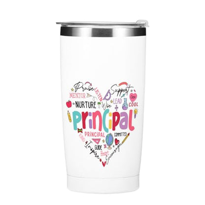 Principal Appreciation Gifts 20 oz Stainless Steel Insulated Tumbler - Birthday, Christmas, Office, Boss, Coworker, Teacher Variation of Principal Cute 1117
