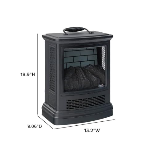 Duraflame Electric Stove Heater with 3D Flame Effect - Black