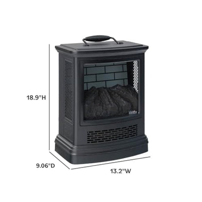 Duraflame Electric Stove Heater with 3D Flame Effect - Black