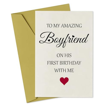 Funny Birthday Card for Boyfriend - Romantic Greeting Card from Girlfriend