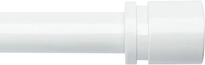 Byondeth Curtain Rods - Adjustable 16 to 240 Inches | 1 Inch Diameter with Aluminum End Caps, White