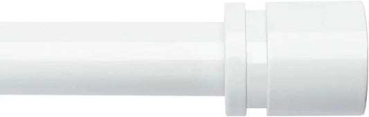 Byondeth Curtain Rods - Adjustable 16 to 240 Inches | 1 Inch Diameter with Aluminum End Caps, White