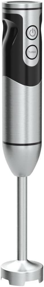 MegaWise 3-in-1 Immersion Hand Blender - Powerful 12-Speed with Titanium Reinforced Blades | Black