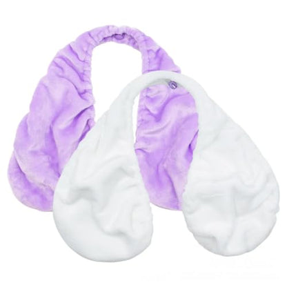 White Hands-Free Adjustable Shower Boob Towel for Women - Wearable Breast Wrap