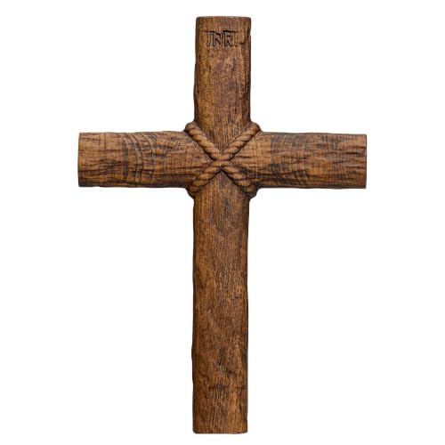 9.84in Rustic Wooden Cross Wall Decor Handmade Religious Gift