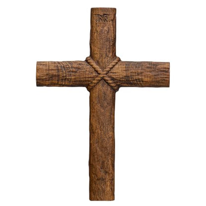 9.84in Rustic Wooden Cross Wall Decor Handmade Religious Gift