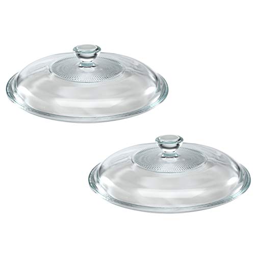 Pyrex 623-C Replacement Glass Lid for Casserole Dish (Dish Sold Separately) - 2 Pack Made in the USA