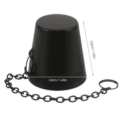 2 Pack Metal Tiki Torch Snuffer Caps with Chain - Flame Extinguisher Cover
