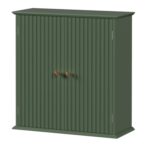 Bathroom Wall Cabinet with 2 Adjustable Shelves - Green