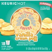 The Original Donut Shop Vanilla Cream Puff Keurig Single-Serve K-Cup Pods, Medium Roast Coffee, 18 Count