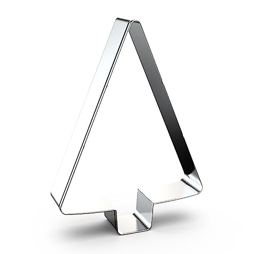 Christmas Tree Cookie Cutter Set - 4 Sizes Stainless Steel Baking Tool - 5, 4, 3, 2 Inch - Holiday Baking
