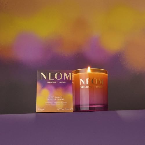 NEOM Cosy Nights 1 Wick Candle - Sandalwood, Frankincense & Nutmeg, Natural Fragrance