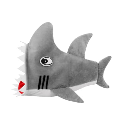 Shark Hat Unisex Halloween Costume Accessory Graywhite Novelty Headwear