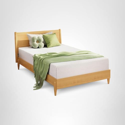 EGOHOME Full Size Memory Foam Mattress, 14 Inch Bed Mattress in A Box with Cooling Green Tea Gel, Pressure Relief with Medium Firm Support, CertiPUR-US Certified, 75''L x 54''W, White