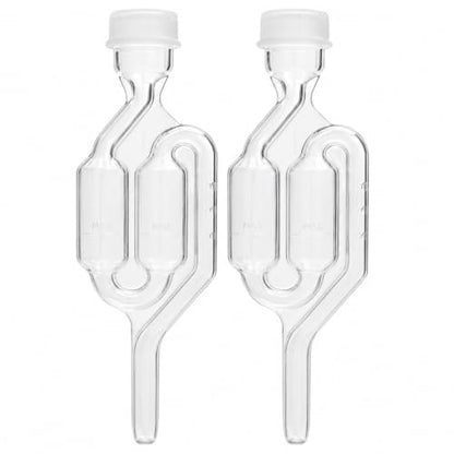 2-Pack Twin Bubble Airlocks for Fermentation of Beer Wine Cider & Kombucha