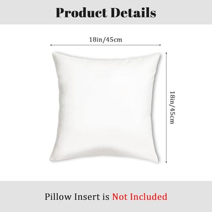 Christmas Gingerbread Throw Pillow Covers Set of 4 - Holiday Velvet Decorative Pillowcases 18x18 Inches