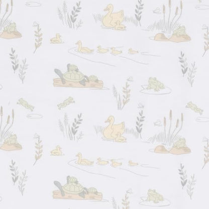 Froggy & Friends Baby Fitted Crib Sheet - 100% Cotton, Gender Neutral
